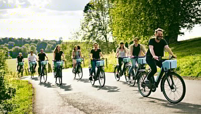 Blix e-bike community enjoying a scenic ride Blix e-bike community enjoying a scenic ride